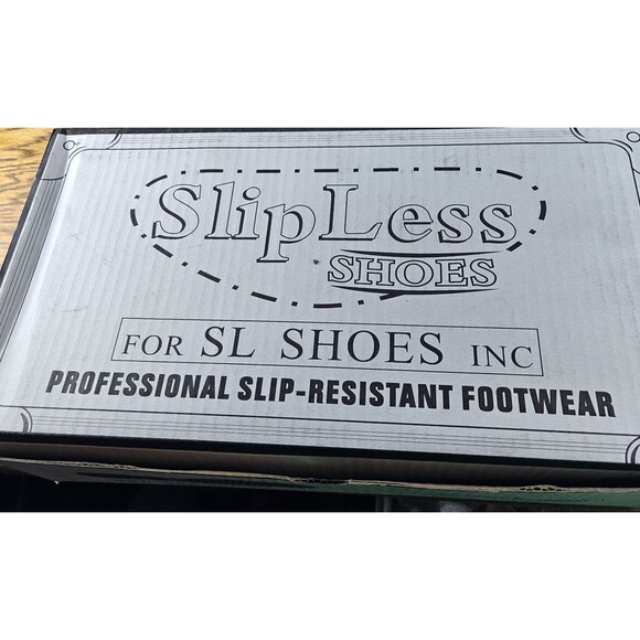 Slip Less Womens Black Comfort Lace Up Non Slip Professional Work Shoes Size 9.5 - Picture 7 of 8
